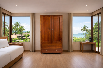 Retro (AUSSIE MADE) 2 Door / 2 Drawer Wardrobe Collection - Assorted Stained Colours