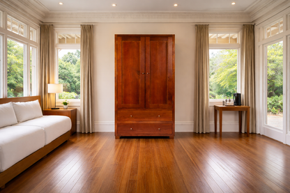 Retro (AUSSIE MADE) 2 Door / 2 Drawer Wardrobe Collection - Assorted Stained Colours