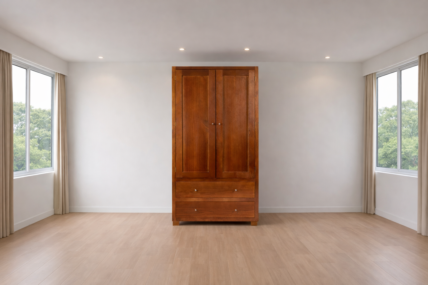 Retro (AUSSIE MADE) 2 Door / 2 Drawer Wardrobe Collection - Assorted Stained Colours