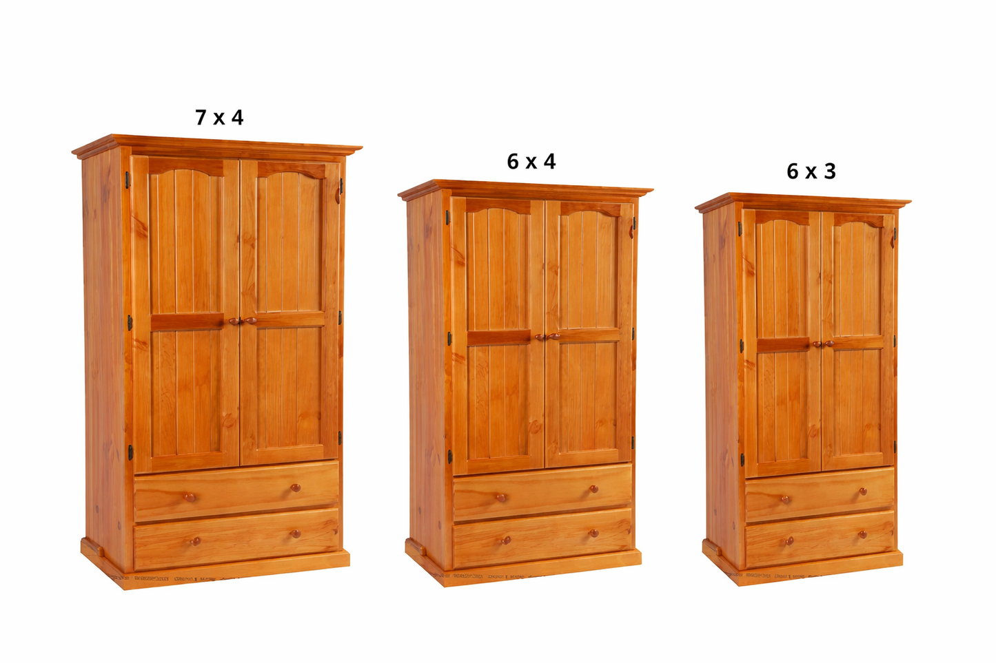 Mudgee (AUSSIE MADE) Wardrobe 2 Door / 2 Drawer Collection - Assorted Stained Colours