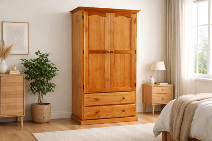 Mudgee (AUSSIE MADE) Wardrobe 2 Door / 2 Drawer Collection - Assorted Stained Colours