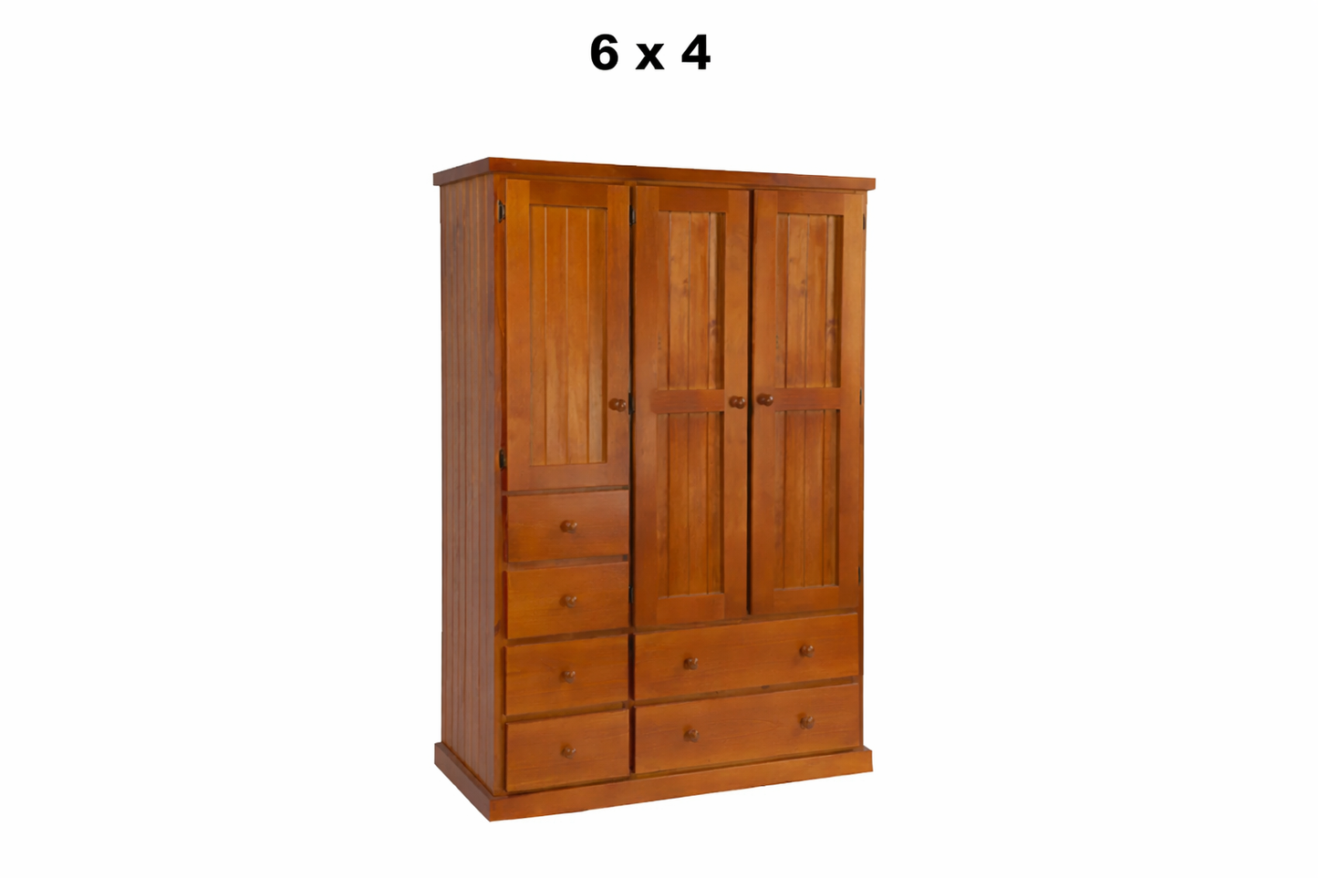 Urban (AUSSIE MADE) Flat Top 3 Door / 6 Drawer Wardrobe Collection - Assorted Stained Colours