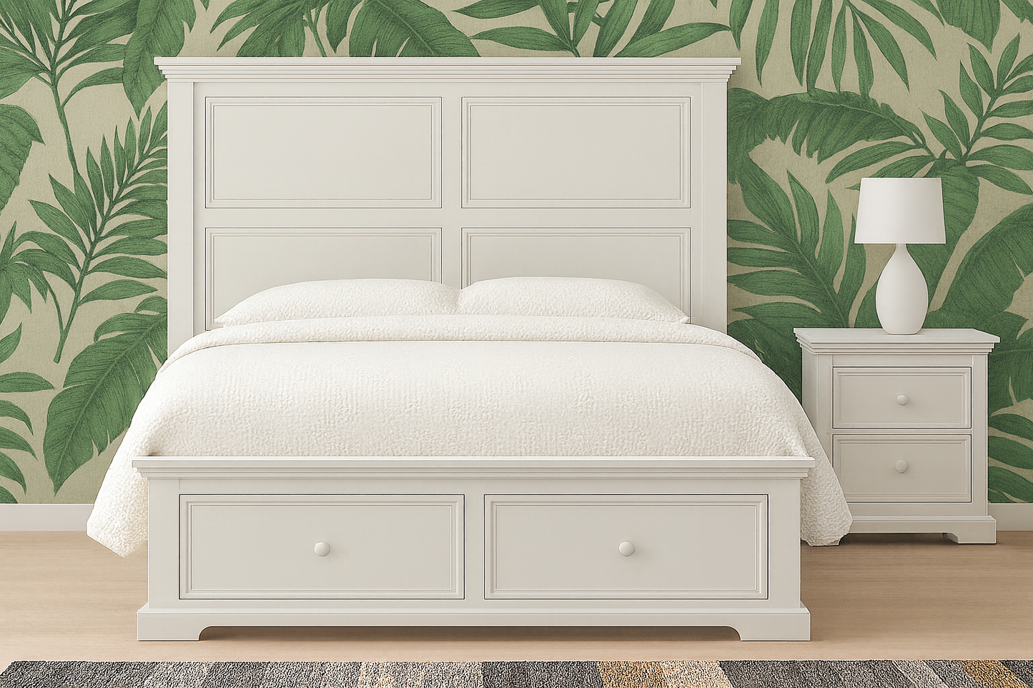 QUEEN TUDOR BEDHEAD (CUSTOM MADE) ONLY - ASSORTED COLOURS