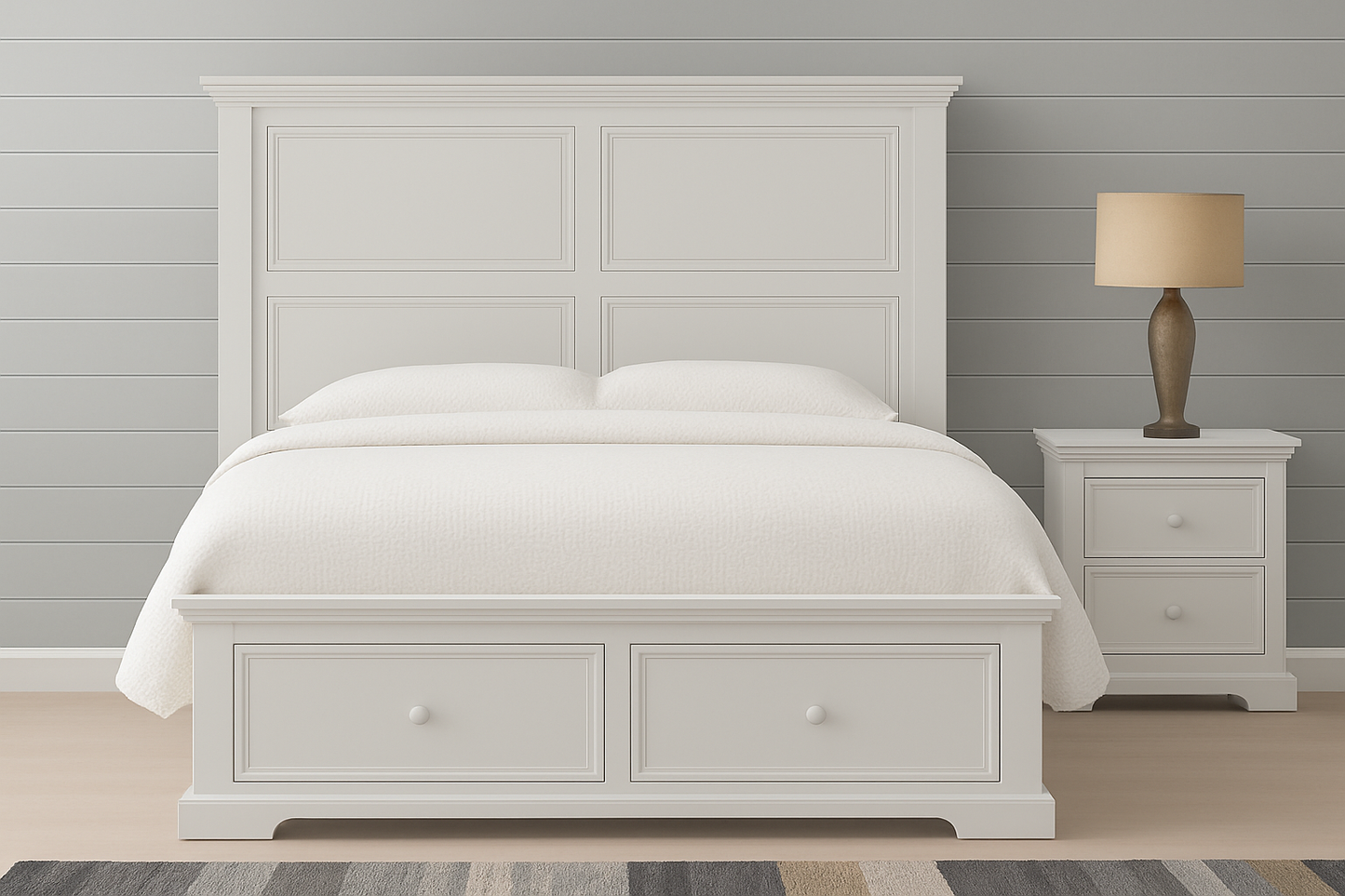 QUEEN TUDOR BEDHEAD (CUSTOM MADE) ONLY - ASSORTED COLOURS