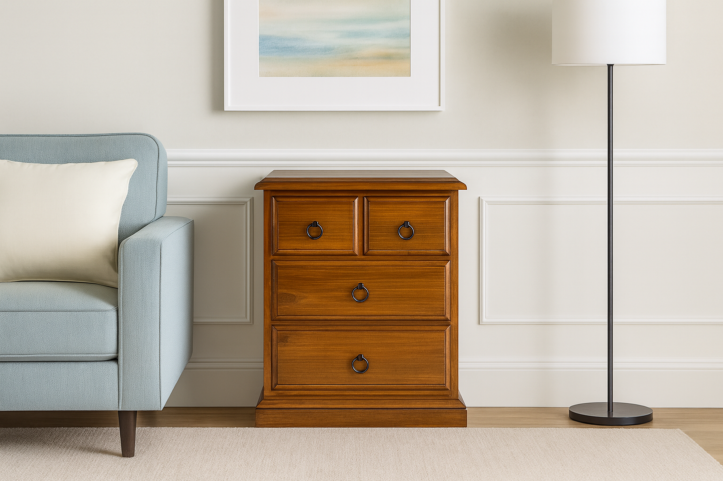 BRIDGESTONE (AUSSIE MADE) BEDSIDE TABLE COLLECTION - ASSORTED STAINED COLOURS