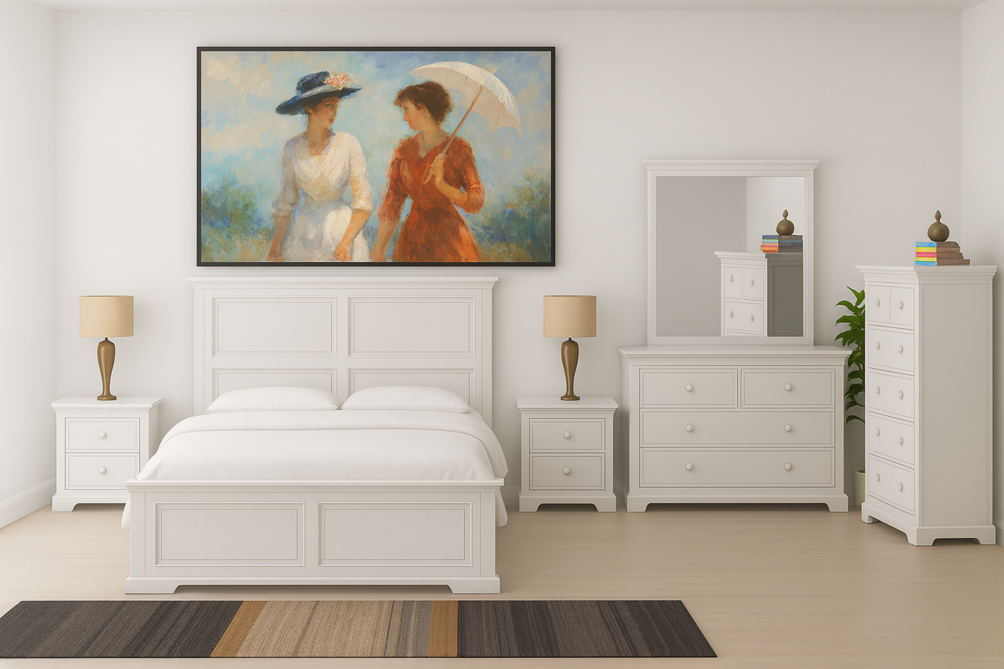 DOUBLE OR QUEEN TUDOR 3 PIECE (BEDSIDE) BEDROOM SUITE WITH 2 UNDER BED STORAGE DRAWERS BED - ASSORTED COLOURS