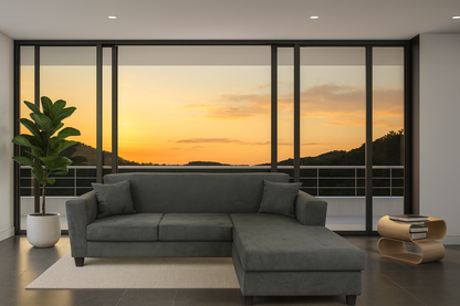 Martha (AUSSIE MADE) (MODEL-3-1-18-25) 3 Seater Chaise - Micro Suede - Choice Of Colours