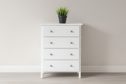 Martha (AUSSIE MADE) Double Or Queen 4 Piece (TALLBOY) Bedroom Suite With Aria Case Goods - White