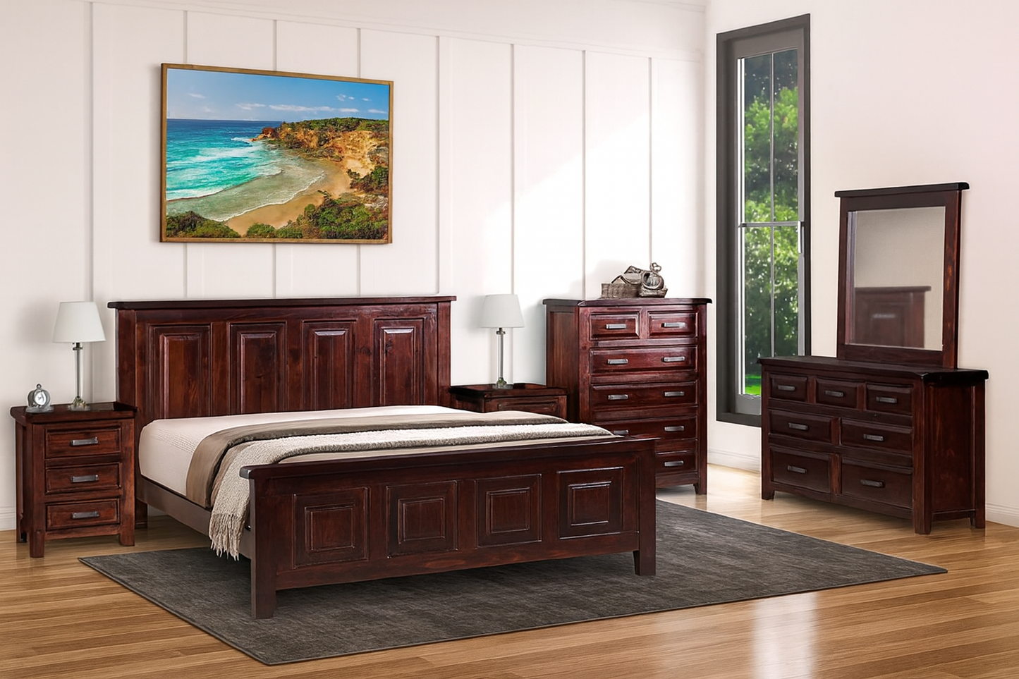 SINGLE SYDNEYSIDE TIMBER BED - WALNUT