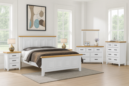 King Sydneyside (AUSSIE MADE) 6 Piece (THE LOT) Bedroom Suite - Two Tone - Assorted Colours