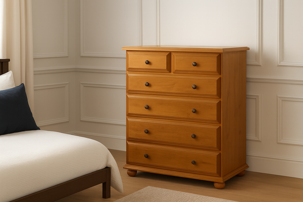 Avondale (AUSSIE MADE) Tallboy With Bun Feet Collection - Assorted Stained Colours