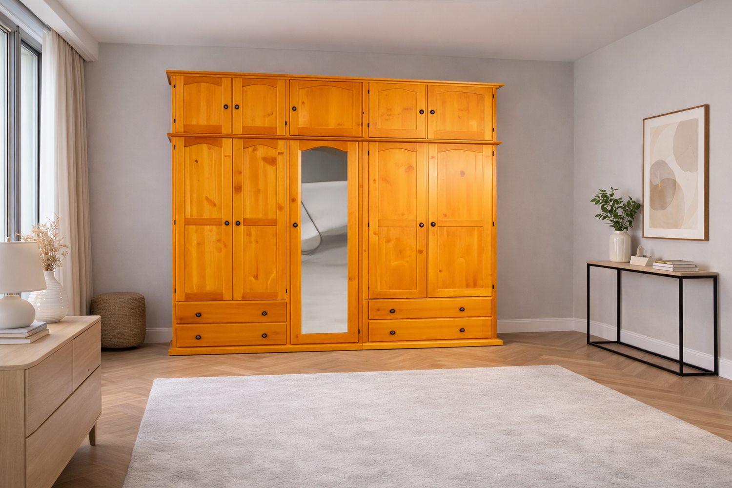 Mudgee (AUSSIE MADE) Multirobe With Top Storage Boxes Collection - Assorted Stained Colours