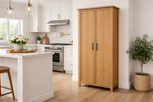 Sydneyside (AUSSIE MADE) Pantry With Picture Frame Doors Collection - Tassie Oak Combination - Assorted Stained Colours