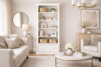 Mudgee (AUSSIE MADE) Highline Bookcase Combo With Drawer Collection - Assorted Painted Colours