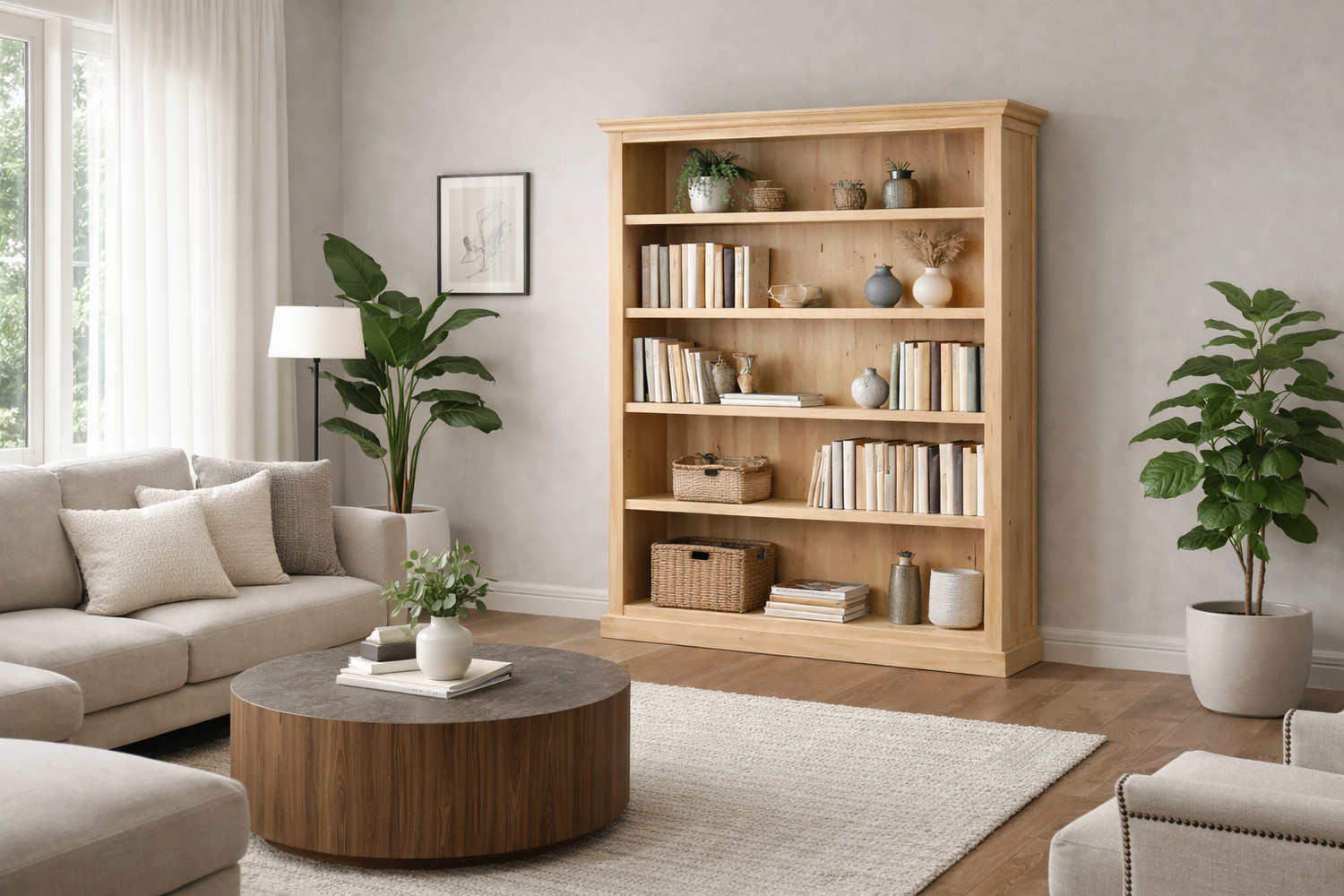 Mudgee (AUSSIE MADE) Standard Highline Bookcase With 40mm Facings Collection - Assorted Stained Colours