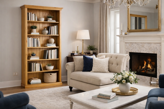 Antalya (AUSSIE MADE) Triple Top Standard Highline Bookcase With 40mm Facings Collection - Assorted Stained Colours