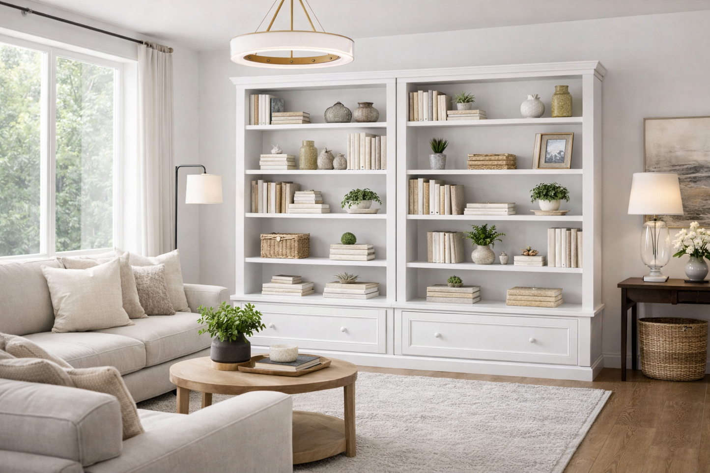 Urban (AUSSIE MADE) Flat Top Bookcase Combo With Flat Top + 2 Drawer Collection - Assorted Painted Colours