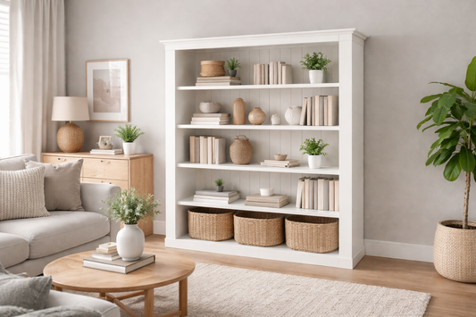 Retro (AUSSIE MADE) Standard Highline With 70mm Facing Bookcase Collection - Assorted Painted Colours