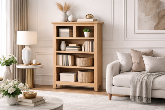 Principle (AUSSIE MADE) Lowline Bookcase Collection - Assorted Stained Colours