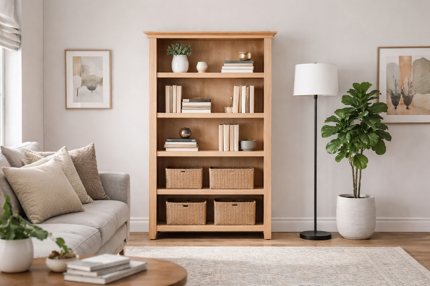 Robinhood (AUSSIE MADE) Lowline Bookcase Collection - Assorted Stained Colours