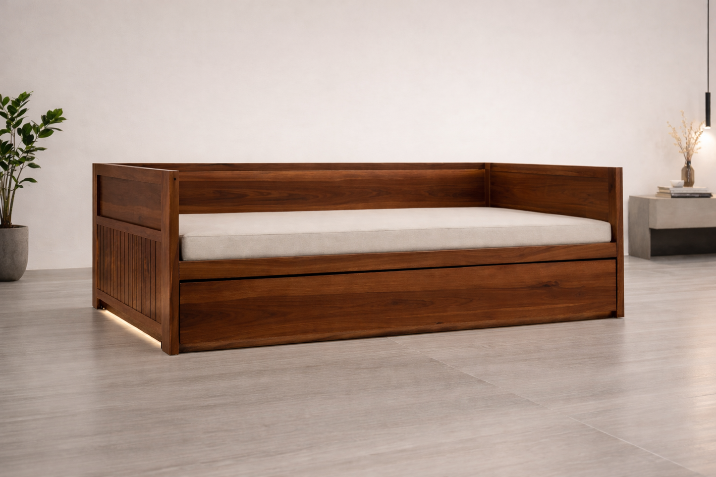 Single Or King Single Academy (AUSSIE MADE) Daybed With Trundle Bed - Assorted Stained Colours