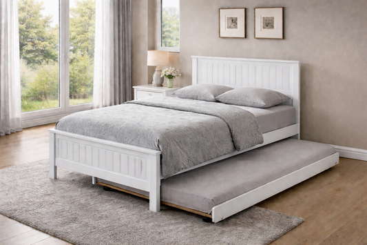 King Single Fantastic Trundle Bed (AUSSIE MADE) - Assorted Stained Colours
