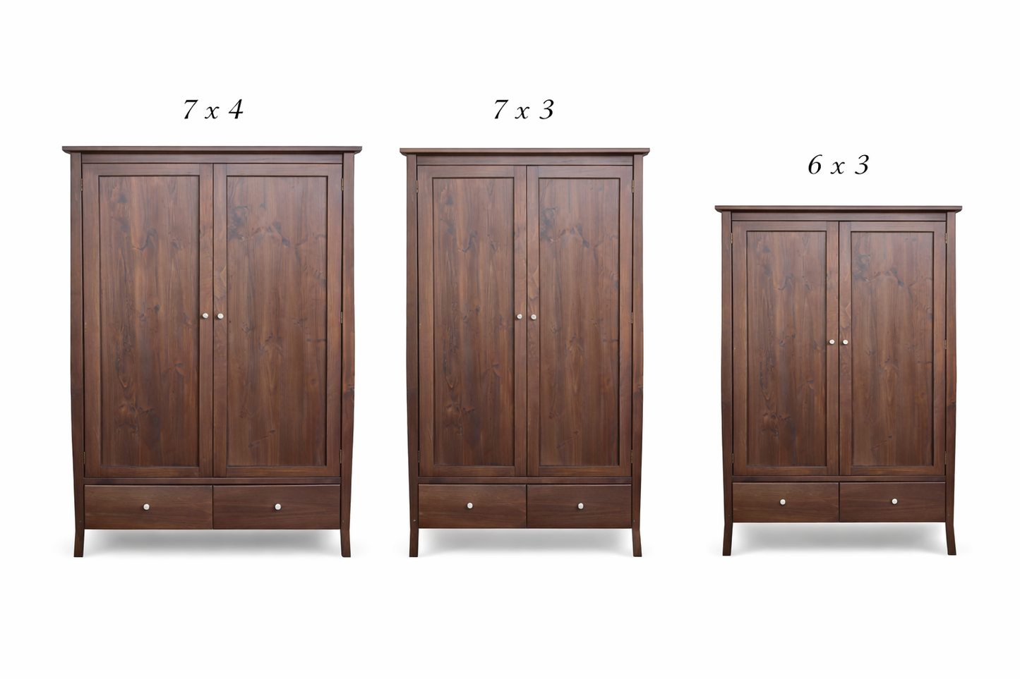 Monteray (AUSSIE MADE) 2 Door / 2 Drawer Wardrobe Collection - Assorted Stained Colours