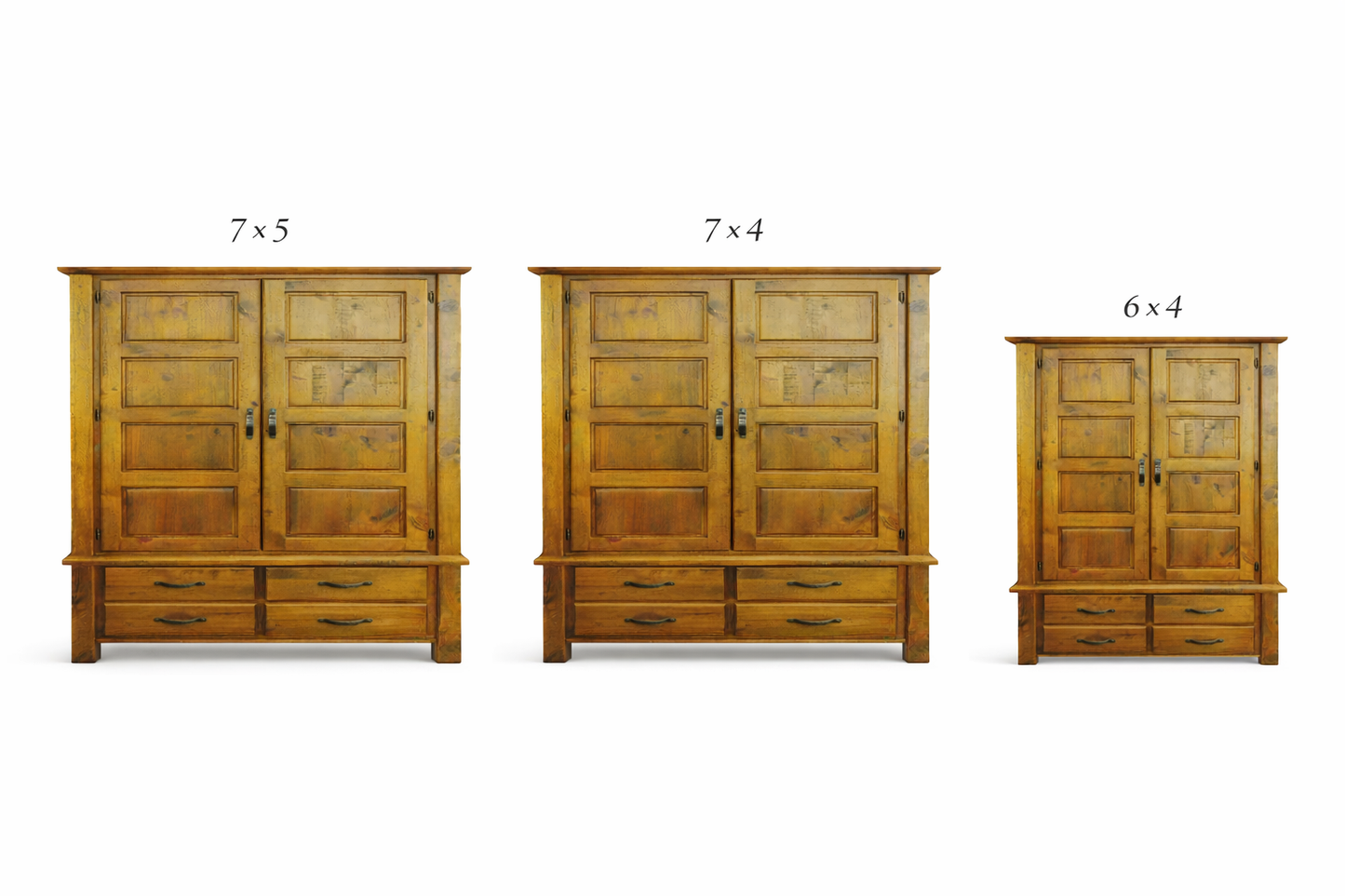 Conventry (AUSSIE MADE) 2 Door / 4 Drawer Wardrobe Collection - Assorted Stained Colours