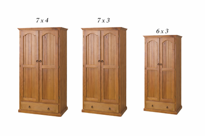 Clio (AUSSIE MADE) 2 Door / 1 Blanket (DEEP) Drawer Wardrobe Collection - Assorted Stained Colours