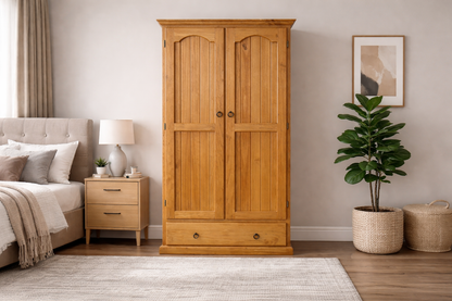 Clio (AUSSIE MADE) 2 Door / 1 Blanket (DEEP) Drawer Wardrobe Collection - Assorted Stained Colours