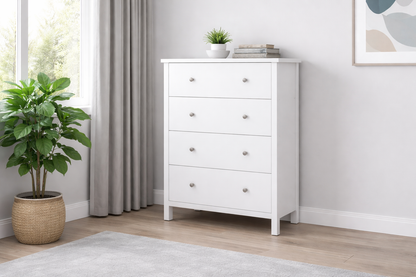 Florentina (AUSSIE MADE) 4 Drawers Tallboy - 1050(H) X 1000(W) - Assorted Painted Colours