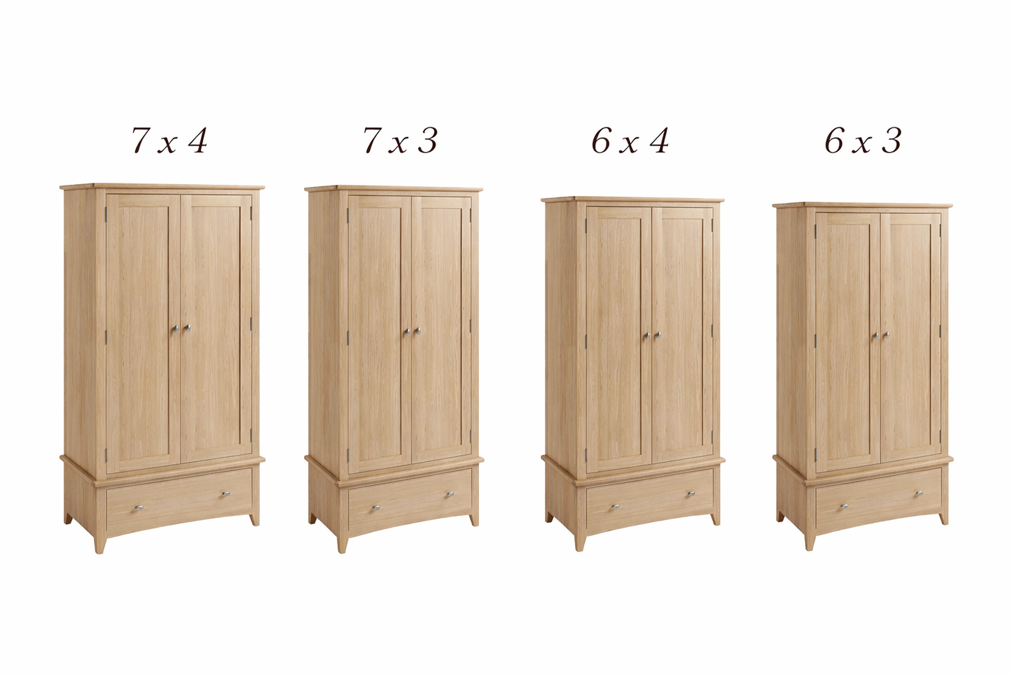 Elegance (AUSSIE MADE) 2 Door Wardrobe Collection - Tassie Oak Combination - Assorted Stained Colours