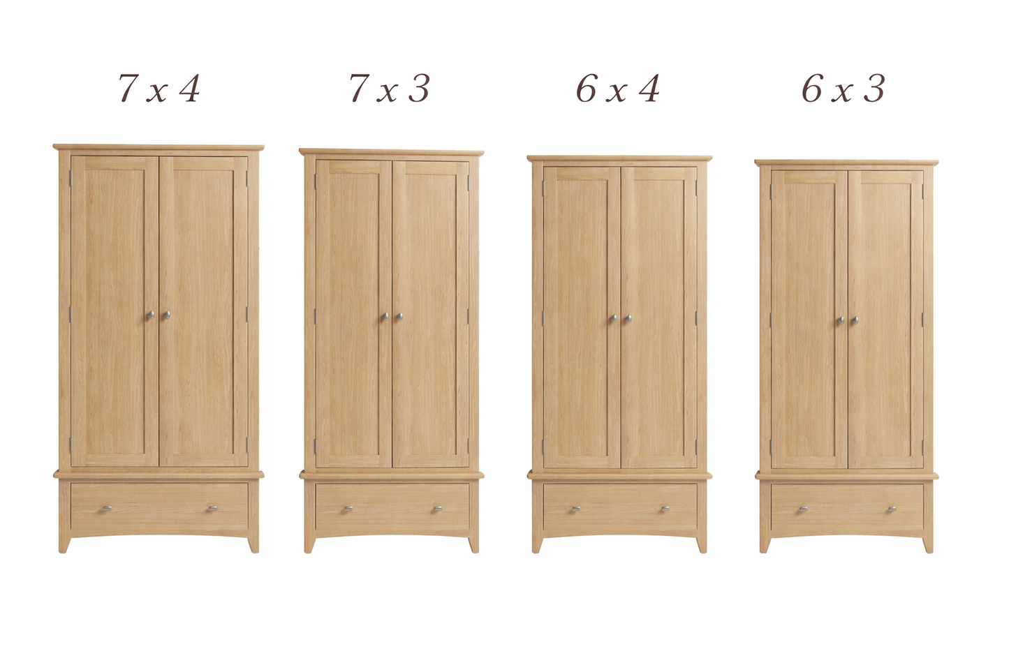 Elegance (AUSSIE MADE) 2 Door Wardrobe Collection - Tassie Oak Combination - Assorted Stained Colours