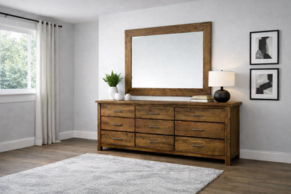 Radius (AUSSIE MADE) Dressing Table With Mirror Collection - Assorted Stained Colours