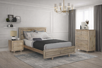King Carnival (AUSSIE MADE) Timber Bed Frame - Tassie Oak Combination - Assorted Colours
