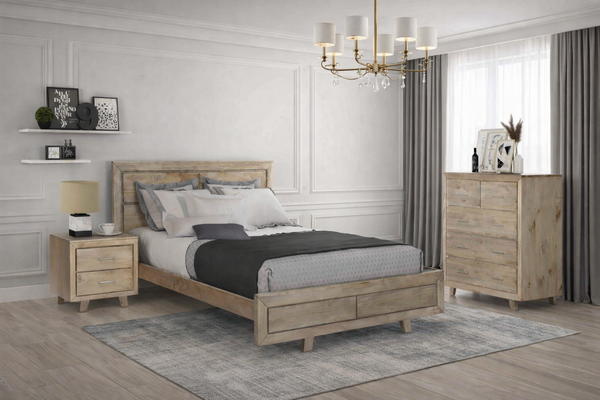 Queen Carnival (AUSSIE MADE) Timber Bed Frame - Tassie Oak Combination - Assorted Colours