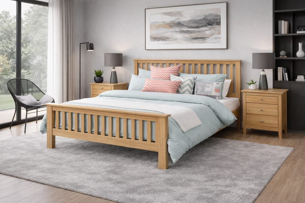 Gladstine (AUSSIE MADE) Queen 3 Piece (BEDSIDE) Bedroom Suite - (MODEL:5-16-19-15-14) - Assorted Colours