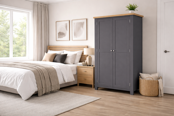 Spencer (AUSSIE MADE) Full Hanging Wardrobe Collection - Tassie Oak Combination - Assorted Stained Colours