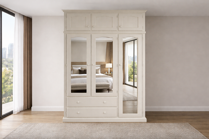 Joburg (AUSSIE MADE) Timber 3 Door Wardrobe Combo With 3 Door Top Box Collection - Assorted Painted Colours