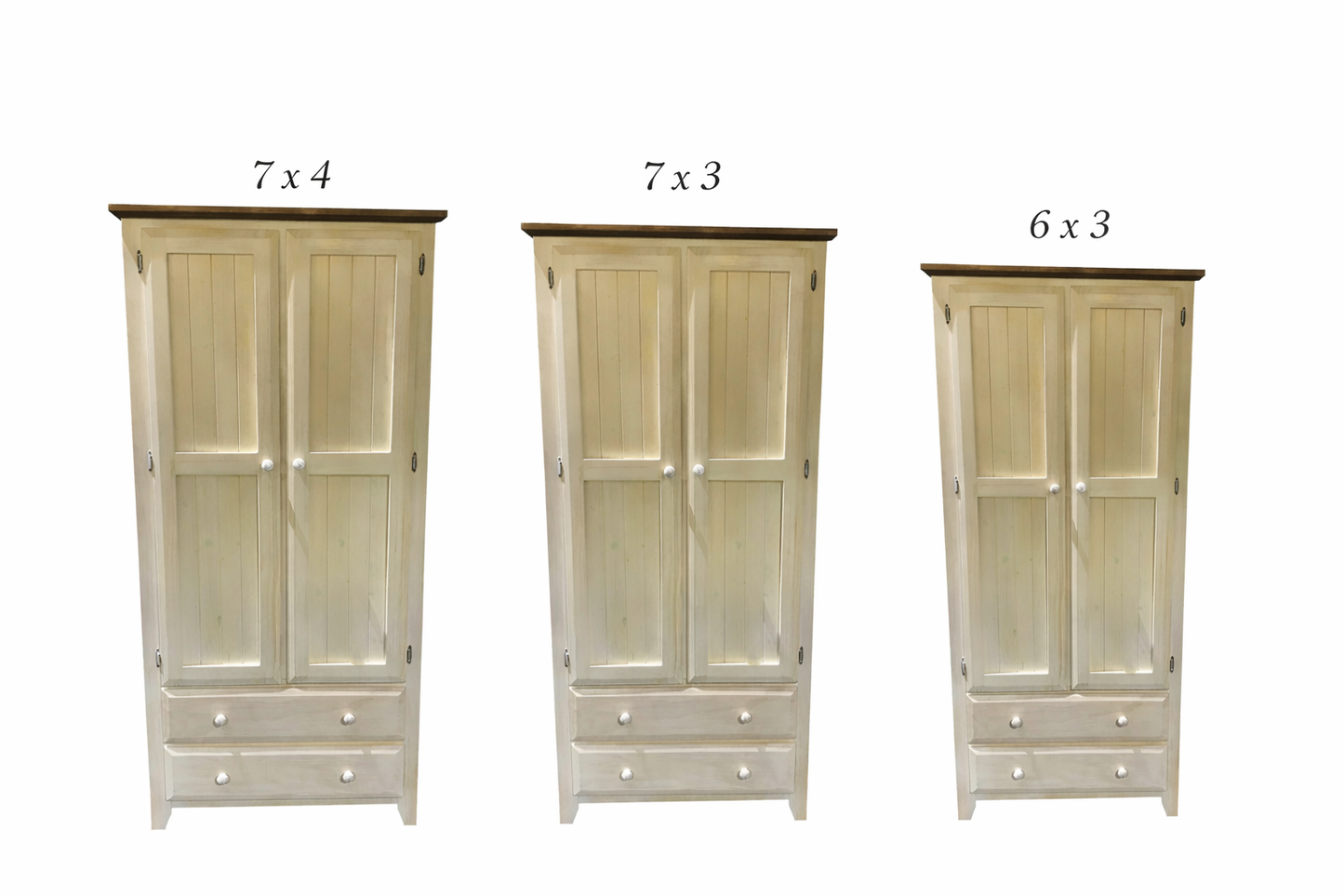Manilla (AUSSIE MADE) 2 Door / 2 Drawer Flush Wardrobe Collection - Assorted Painted Colours