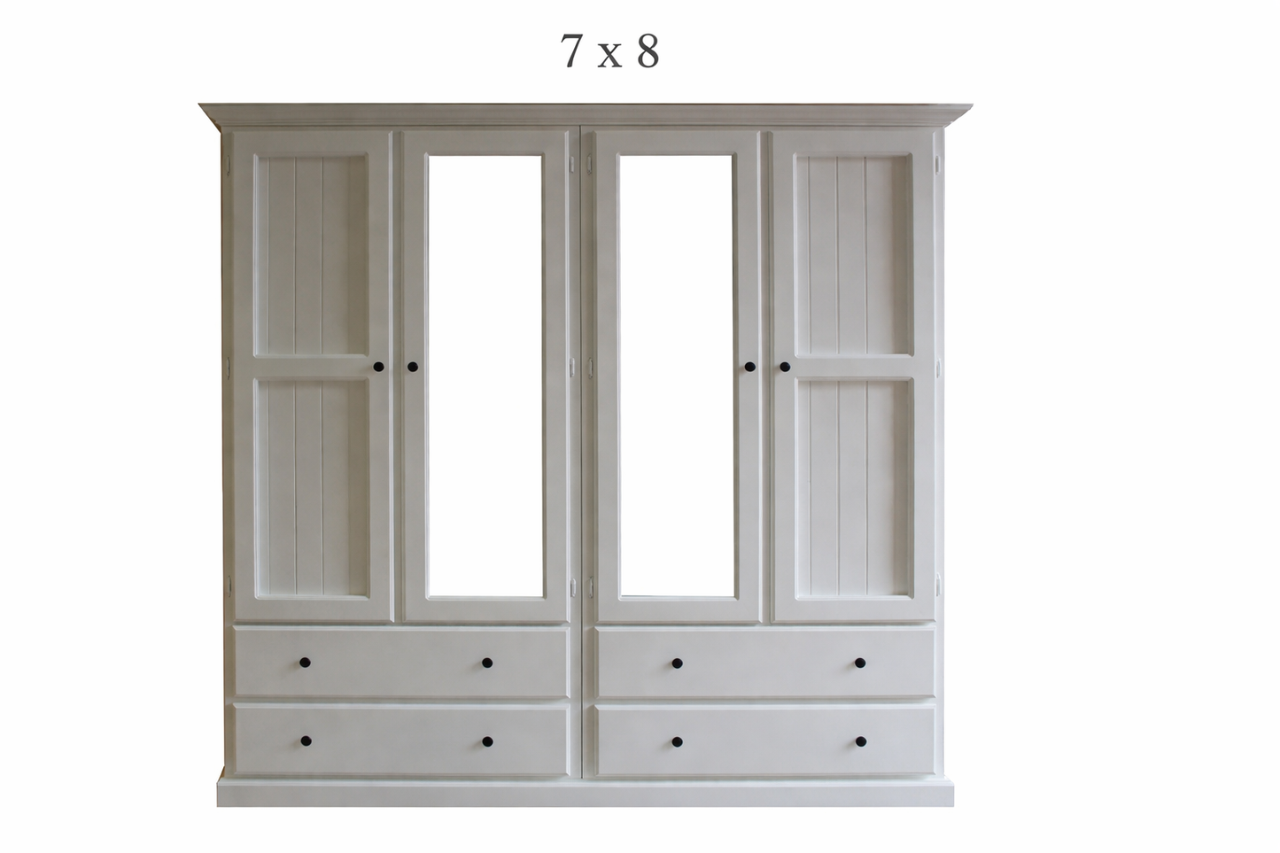 Mudgee (AUSSIE MADE) 2 Piece Wardrobe (3 SECTION) With 4 Door And 4 Drawers Collection - Assorted Painted Colours