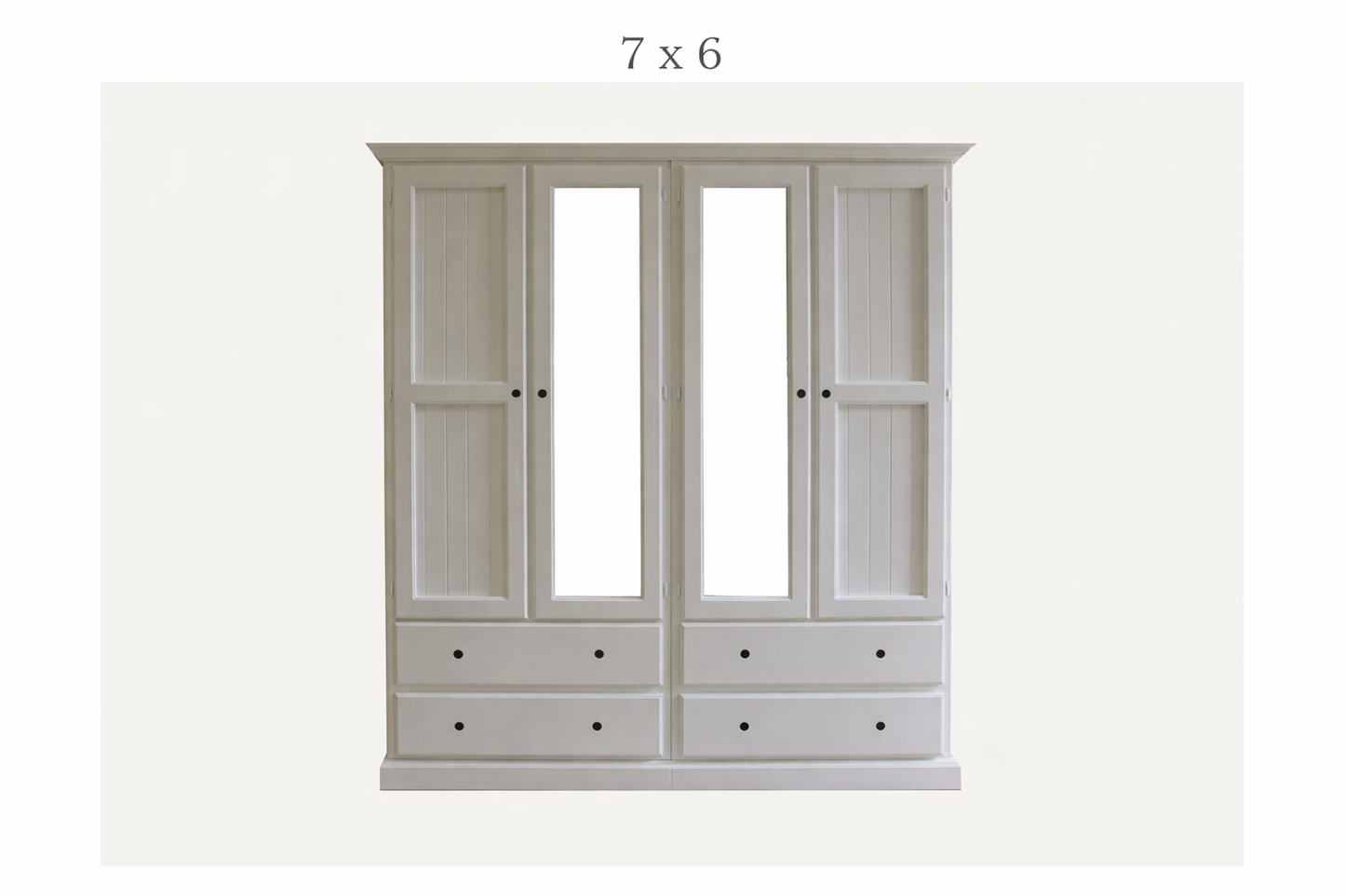 Mudgee (AUSSIE MADE) 2 Piece Wardrobe (3 SECTION) With 4 Door And 4 Drawers Collection - Assorted Painted Colours