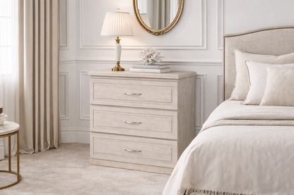 Samira (AUSSIE MADE) 3 Drawer Bedside Table - Assorted Colours