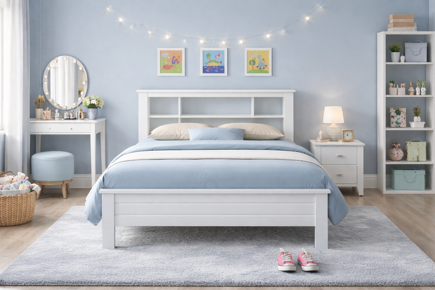 Single (AUSSIE MADE) Edmonton Bookend Bed (WS-083) - Assorted Stained Colours