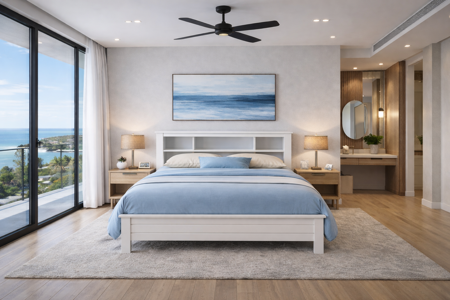 Single (AUSSIE MADE) Edmonton Bookend Bed (WS-083) - Assorted Stained Colours