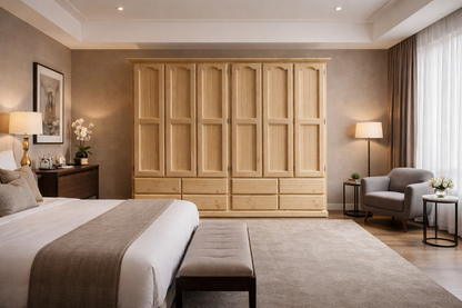 Mudgee (AUSSIE MADE) 2 Piece Wardrobe With 6 Doors & 8 Drawers Collection - Assorted Stained Colours