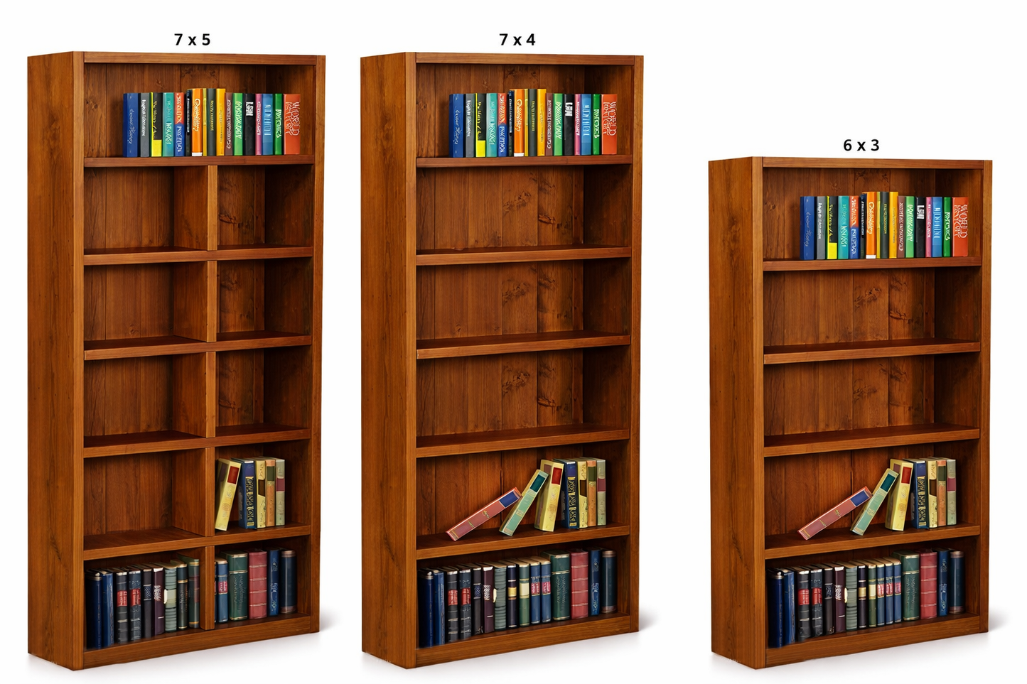 Sussie (AUSSIE MADE) Highline Bookcase Collection - Assorted Stained Colours