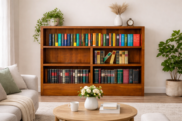 Sussie (AUSSIE MADE) Lowline Bookcase Collection - Assorted Stained Colours