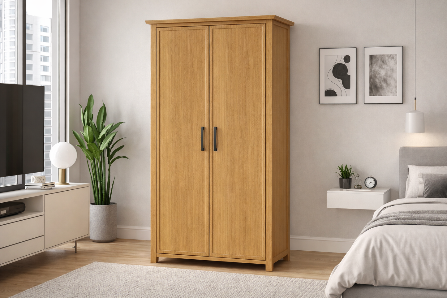 Sydneyside (AUSSIE MADE) Wardrobe With Hat Rack Collection - Assorted Stained Colours