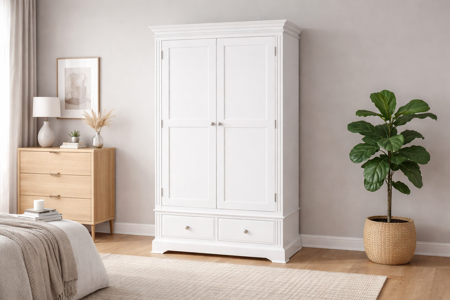 Torridge (AUSSIE MADE) 2 Door 2 Drawer Wardrobe Collection - Assorted Painted Colours